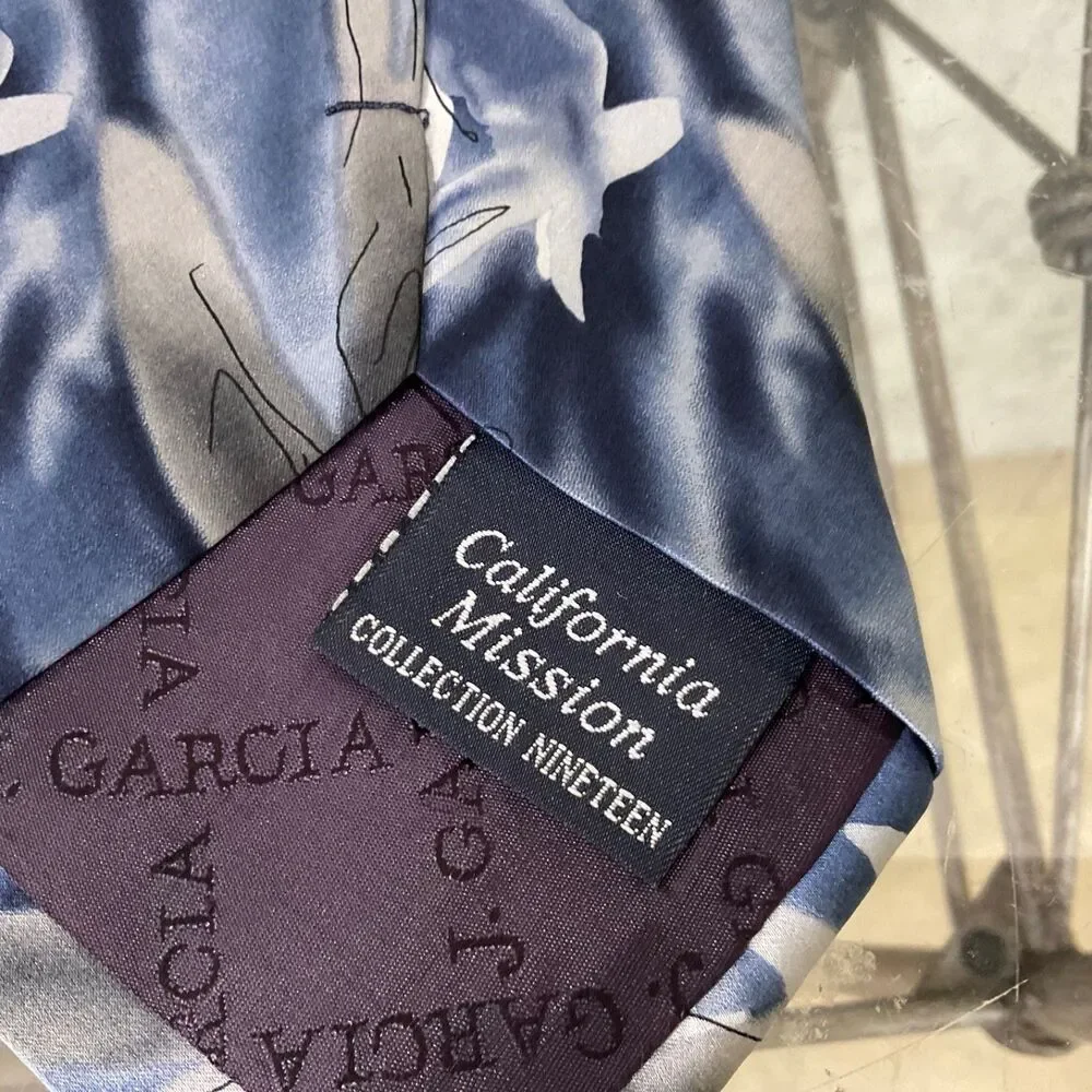 J.Garcia California Mission Collection 19 Tie Men’s 58”x 4” Abstract Silk 1996